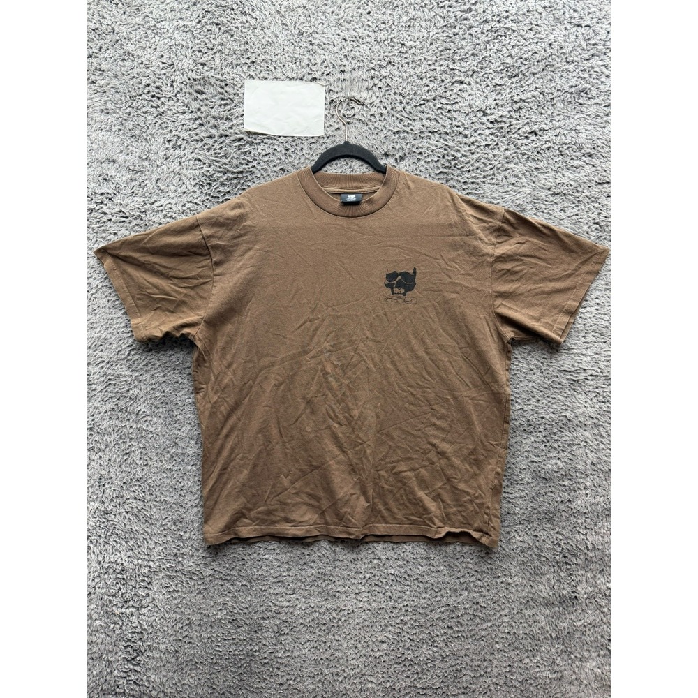 G59 Records Logo Graphic Crewneck Short Sleeve T-Shirt Brown Mens Size XL